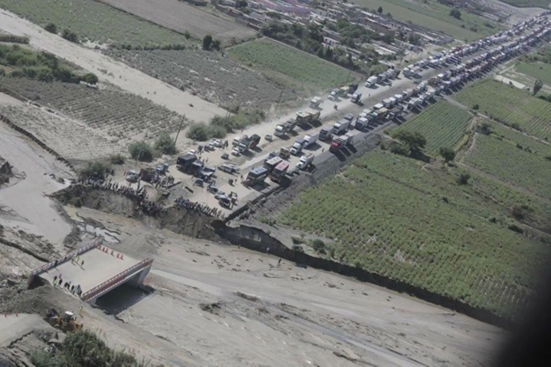 Imágenes aéreas muestran magnitud de daños en provincia del Santa, en Áncash. ANDINA/Difusión