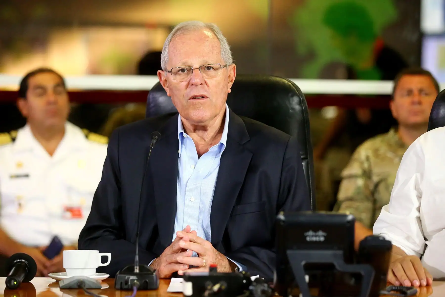 Mandatario recibe último balance de las Fuerzas Armadas, Policía Nacional y Bomberos sobre trabajo que realizan en zonas de emergencia. Foto: ANDINA/ Prensa Presidencia