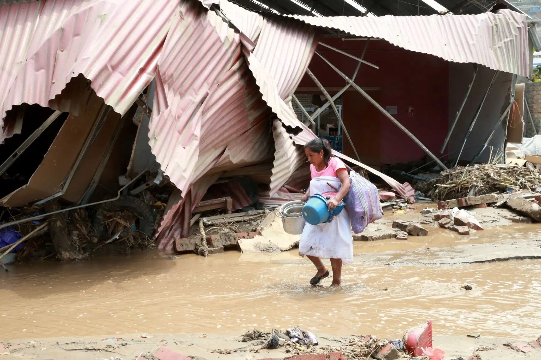 LIMA,PERÚ.MARZO 20 Damnificados por los huaicos en Huachipa. Foto: ANDINA/Norman Córdova