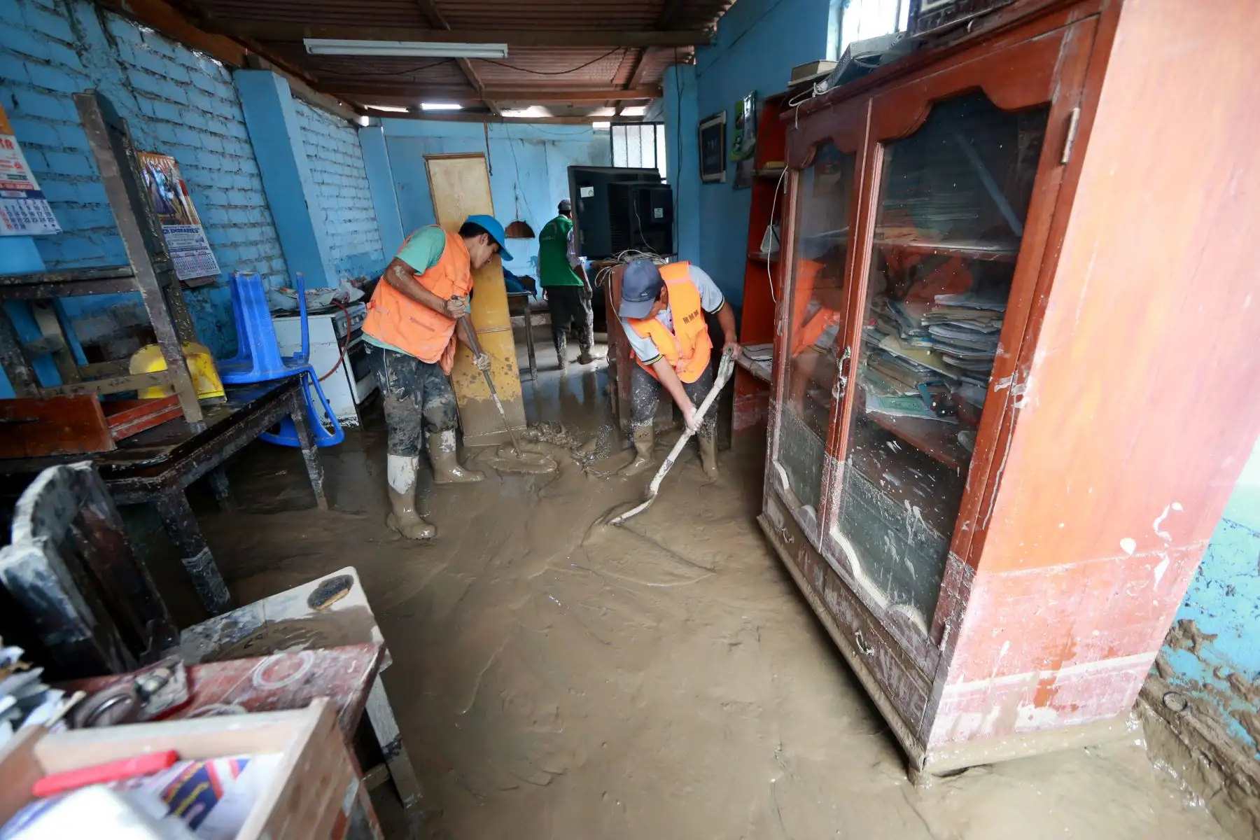LIMA,PERÚ-MARZO 20. Damnificados por los huaicos en Huachipa. Foto: ANDINA/Norman Córdova