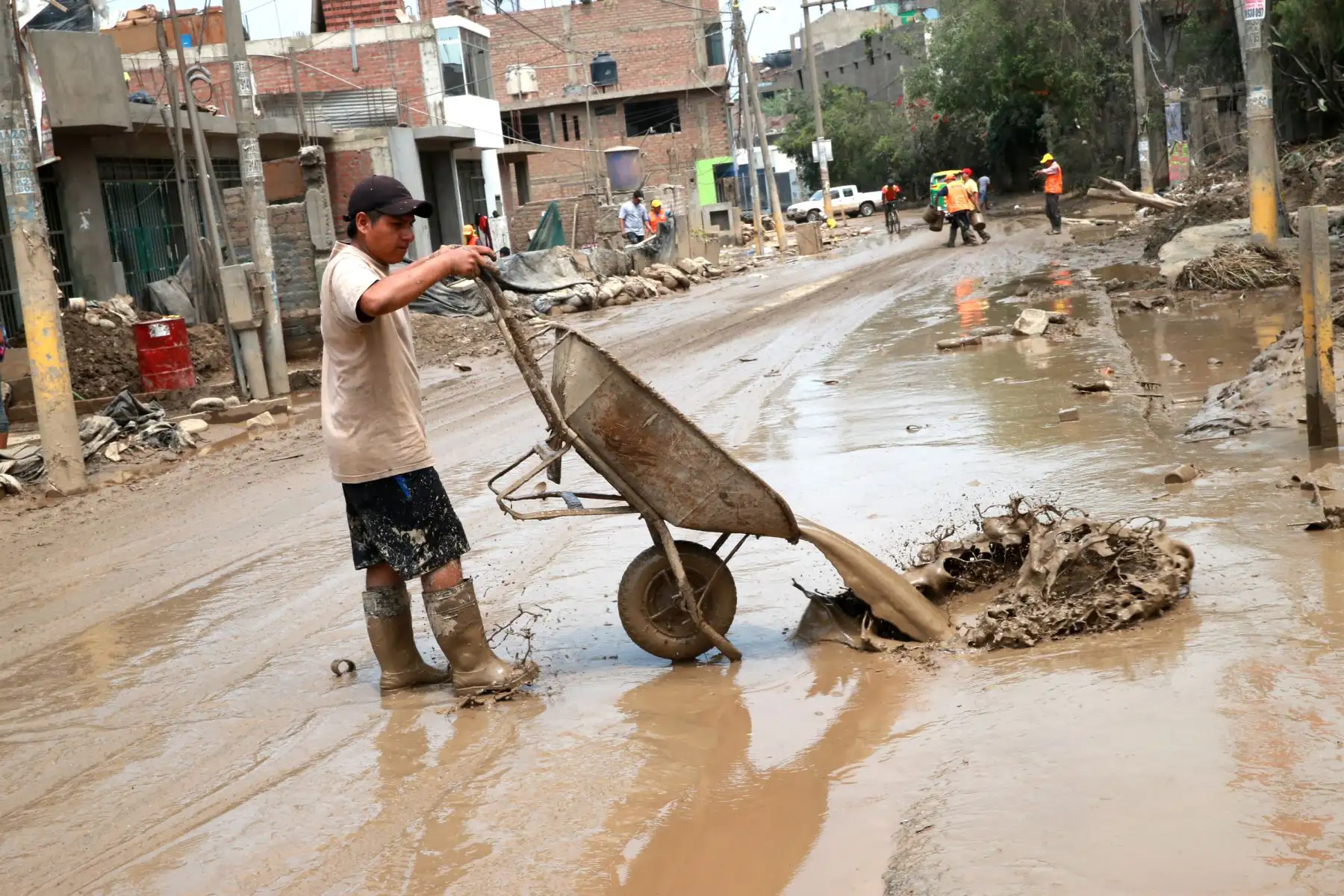LIMA,PERÚ.MARZO 20 Damnificados por los huaicos en Huachipa. Foto: ANDINA/Norman Córdova