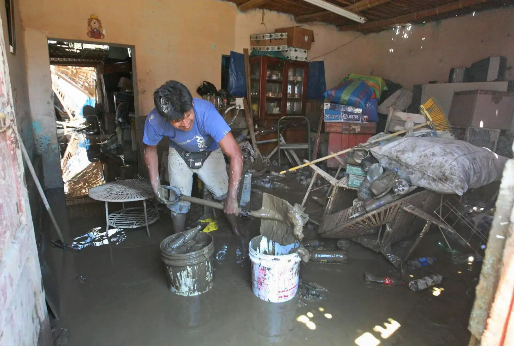La ciudad de Huarmey en el sur de la región Áncash se encuentra inundada por las intensas lluvias y el desborde de ríos. Foto: ANDINA/Jhony Laurente
