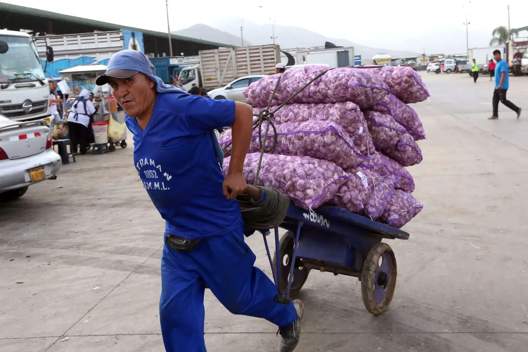 LIMA,PERÚ-MARZO 21.El Mercado Mayorista de Santa Anita registró un abastecimiento normal de los principales productos de la canasta básica, cuyos precios en varios casos disminuyó, como el limón y el camote. Foto: ANDINA/Dante Zegarra