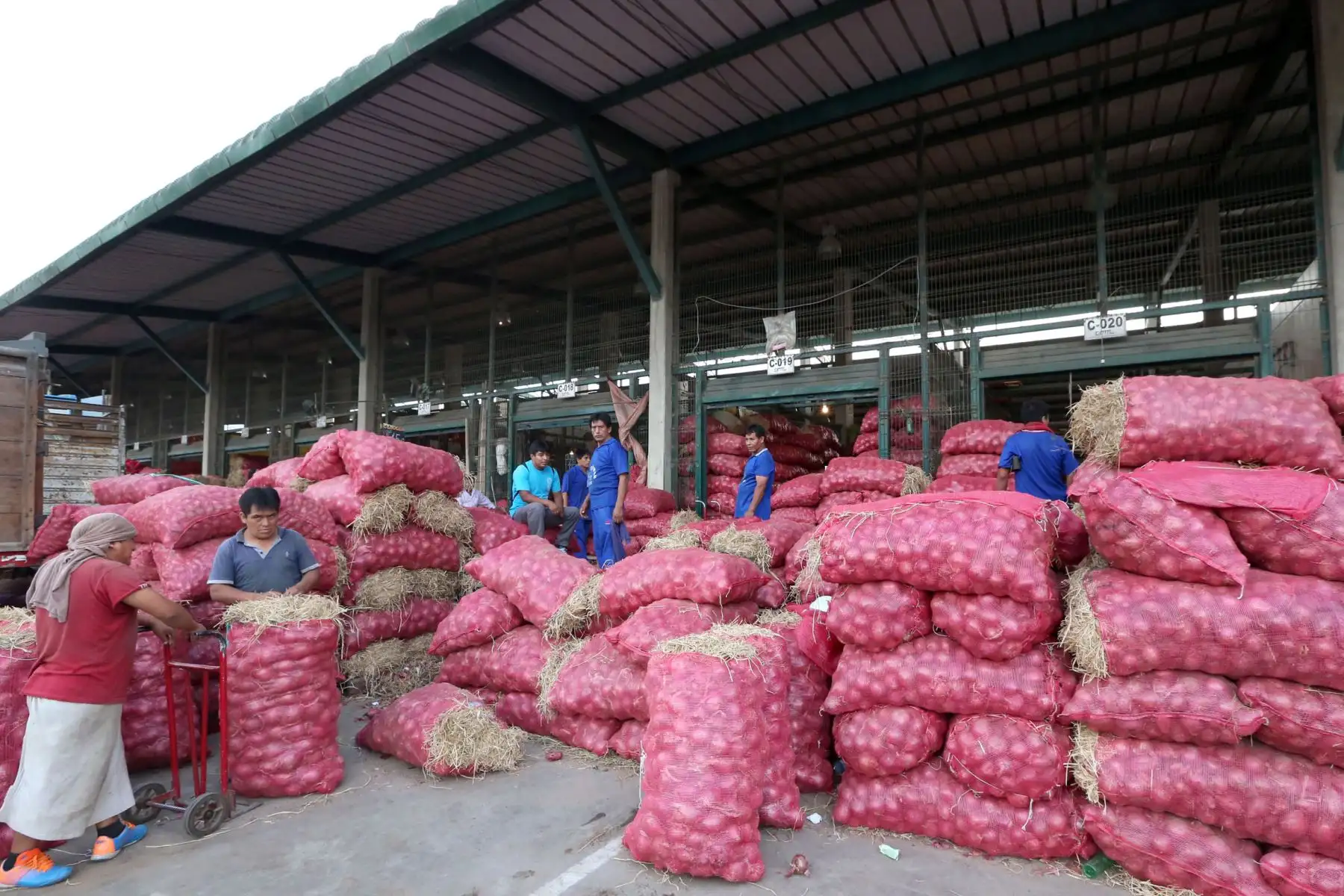 LIMA,PERÚ-MARZO 21.El Mercado Mayorista de Santa Anita registró un abastecimiento normal de los principales productos de la canasta básica, cuyos precios en varios casos disminuyó, como el limón y el camote. Foto: ANDINA/Dante Zegarra