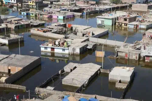 Viviendas resultaron afectadas por las lluvias e inundaciones. ANDINA/Vidal Tarqui