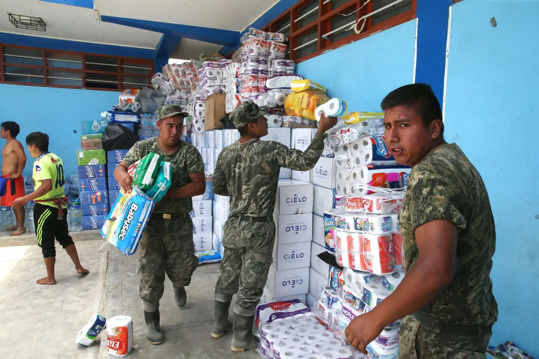 HUARMEY -PERÚ-MARZO 22. La ciudad de Huarmey en el sur de la región Áncash se encuentra inundada por las intensas lluvias y el desborde de ríos. Foto: ANDINA/Vidal Tarqui