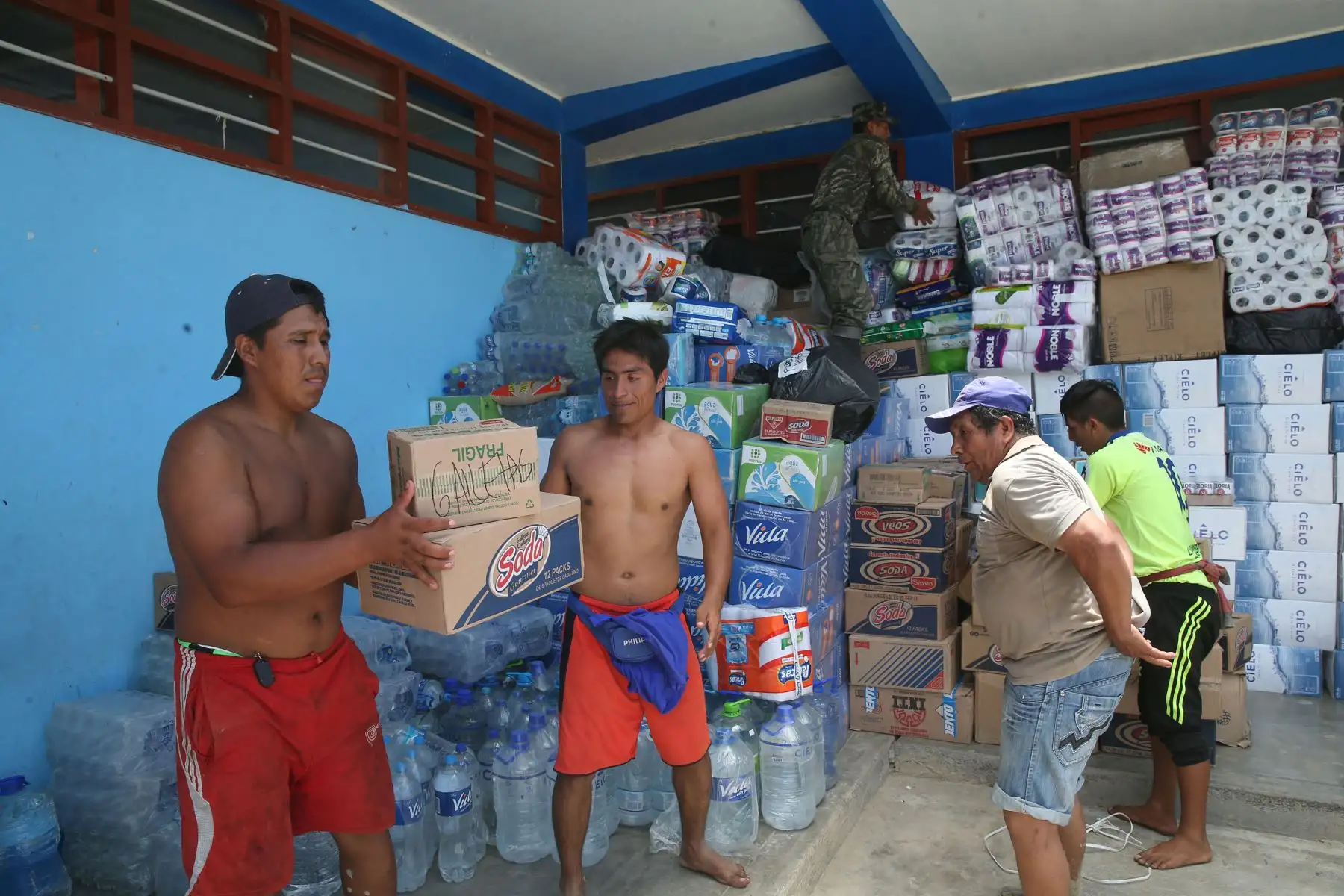 HUARMEY -PERÚ-MARZO 22. La ciudad de Huarmey en el sur de la región Áncash se encuentra inundada por las intensas lluvias y el desborde de ríos. Foto: ANDINA/Vidal Tarqui