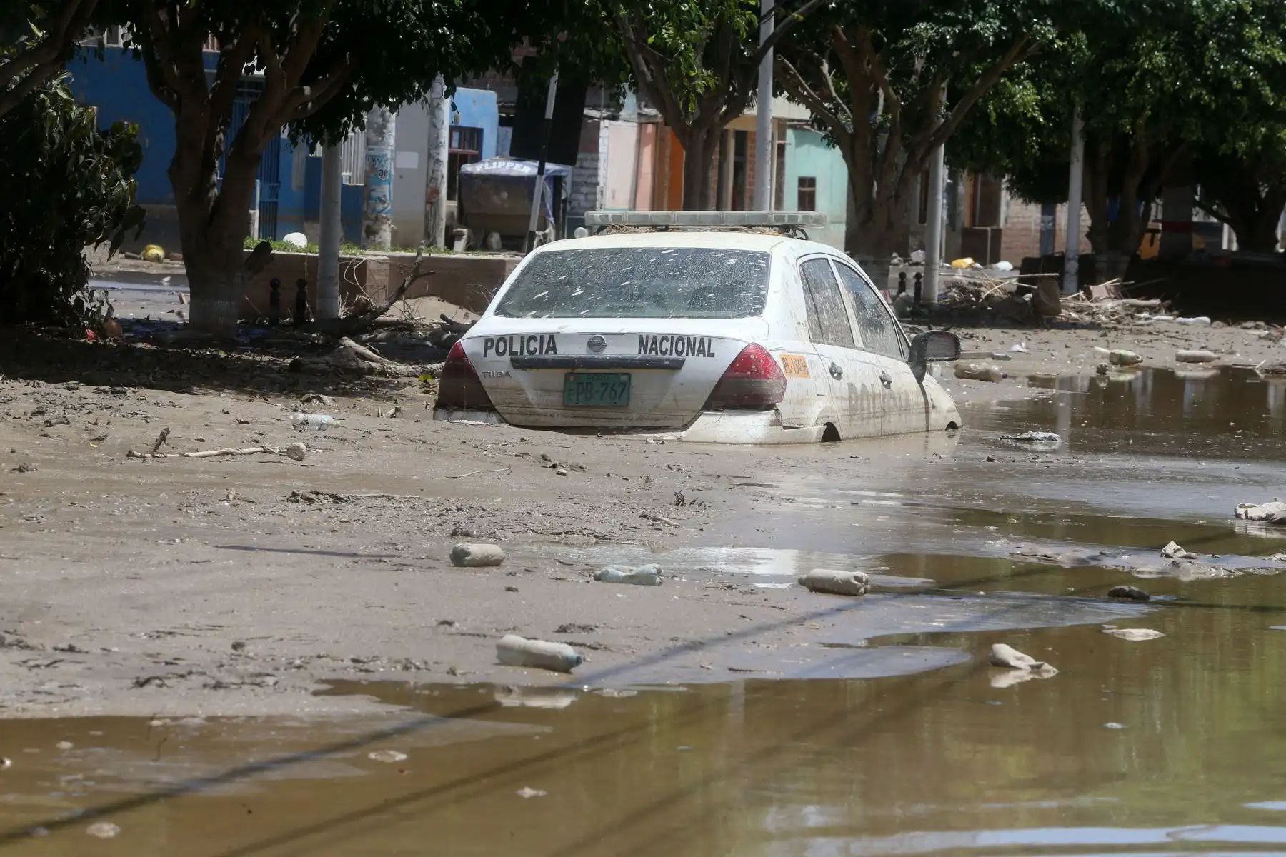 HUARMEY -PERÚ-MARZO 22. La ciudad de Huarmey en el sur de la región Áncash se encuentra inundada por las intensas lluvias y el desborde de ríos. Foto: ANDINA/Vidal Tarqui
