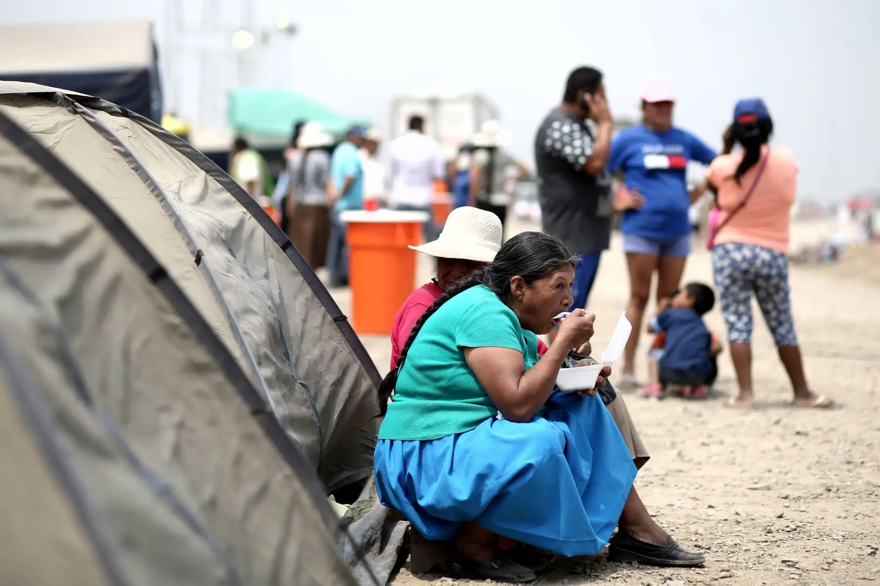 LIMA,PERÚ-MARZO 22.Campamento de familias damnificadas de Santa María baja, Carapongo en Lurigancho Chosica.Foto:ANDINA/archivo.
