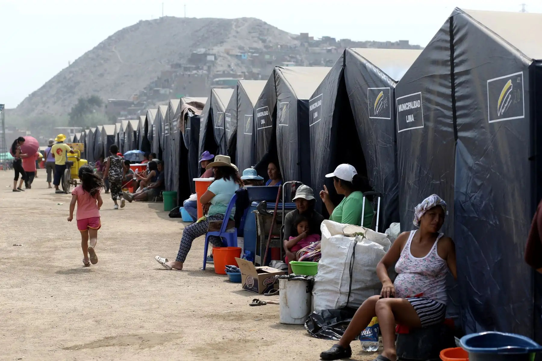 LIMA,PERÚ-MARZO 22.Campamento de familias damnificadas de Santa María baja, Carapongo en Lurigancho Chosica.Foto:ANDINA/archivo.