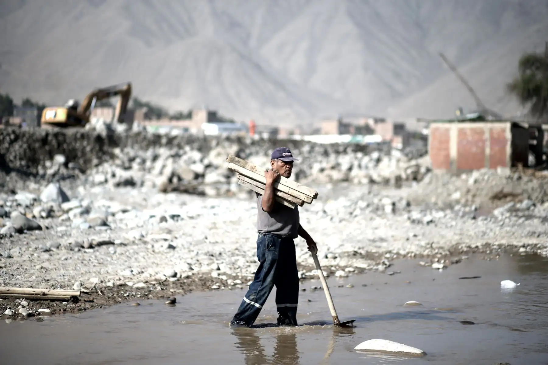 LIMA, PERÚ-MARZO 24.Viviendas destruidas por el desborde del río Rímac en Urb. Nuevo Horizonte. en Carapongo.Foto: ANDINA/archivo.