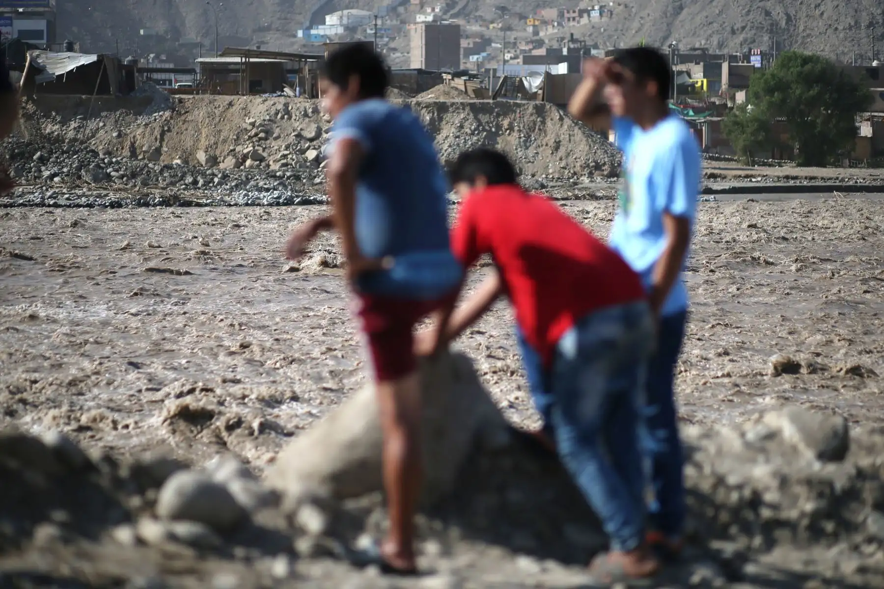 LIMA, PERÚ-MARZO 24.Viviendas destruidas por el desborde del río Rímac en Urb. Nuevo Horizonte. en Carapongo.Foto: ANDINA/archivo.