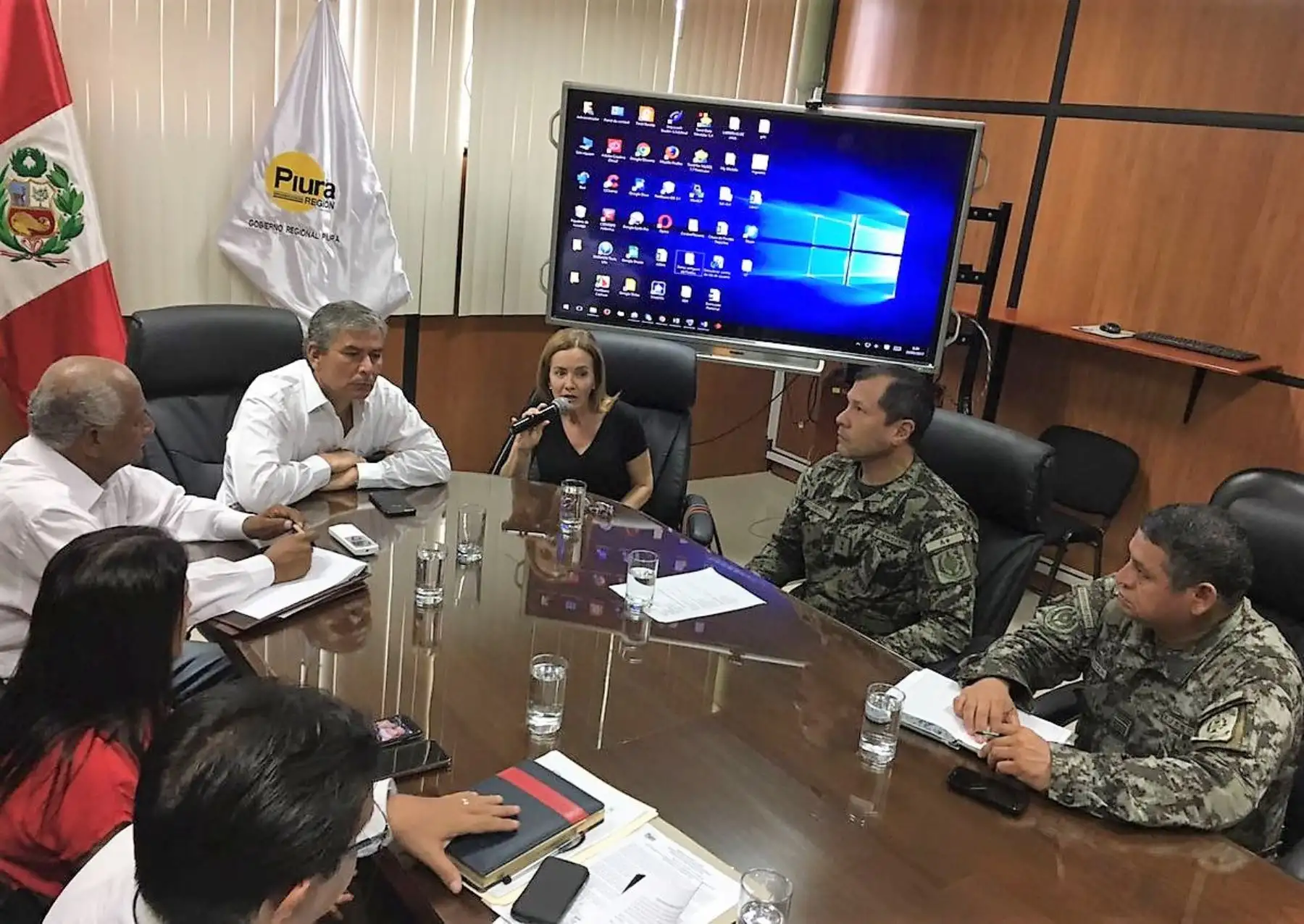 Ministra de Educación, Marilú Martens, participó hoy de reunión del COER Piura. Foto: ANDINA/ Difusión