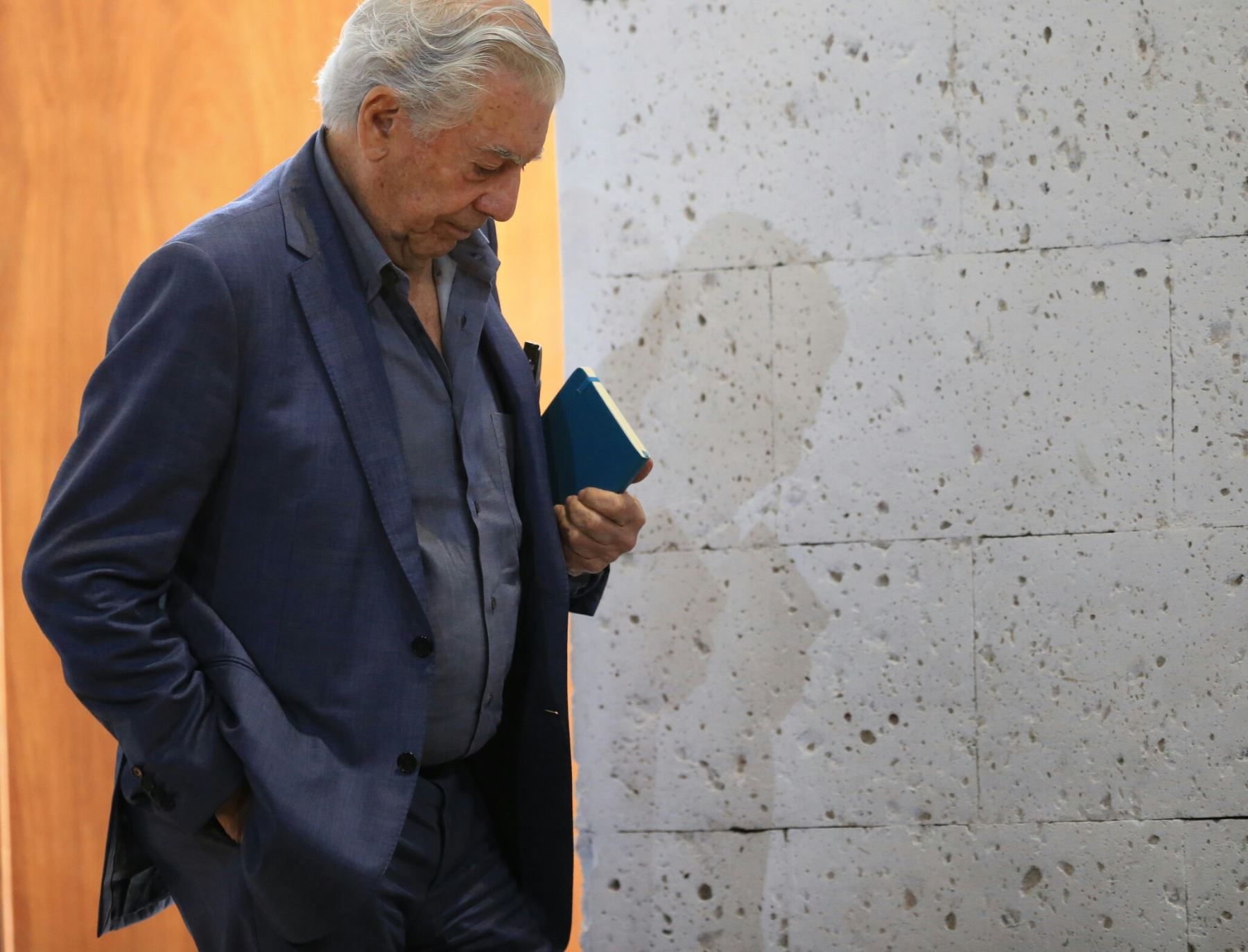 Mario Vargas Llosa en Arequipa. Foto: ANDINA/Carlos Lezama.