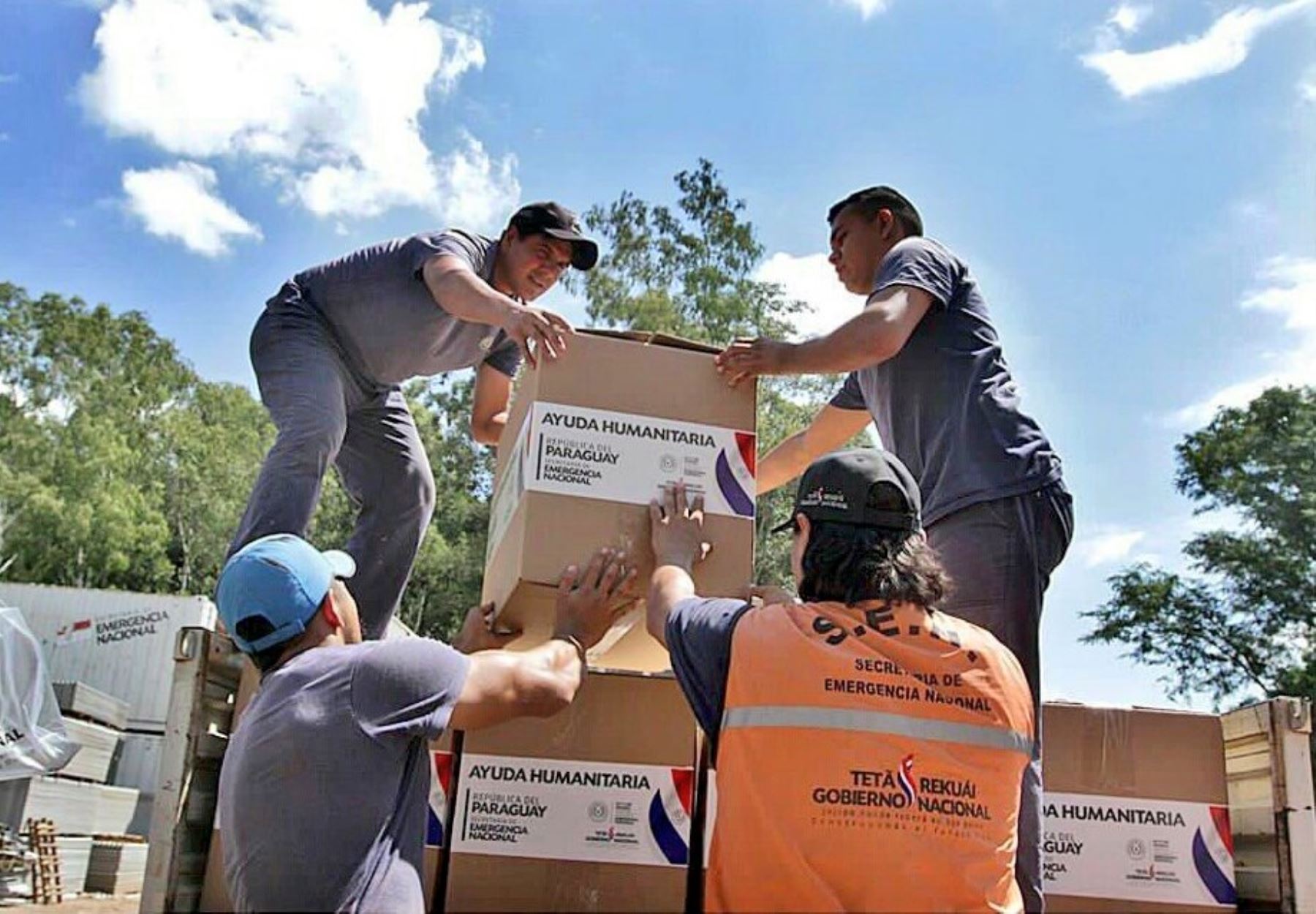 Ayuda humanitaria enviada por Paraguay.