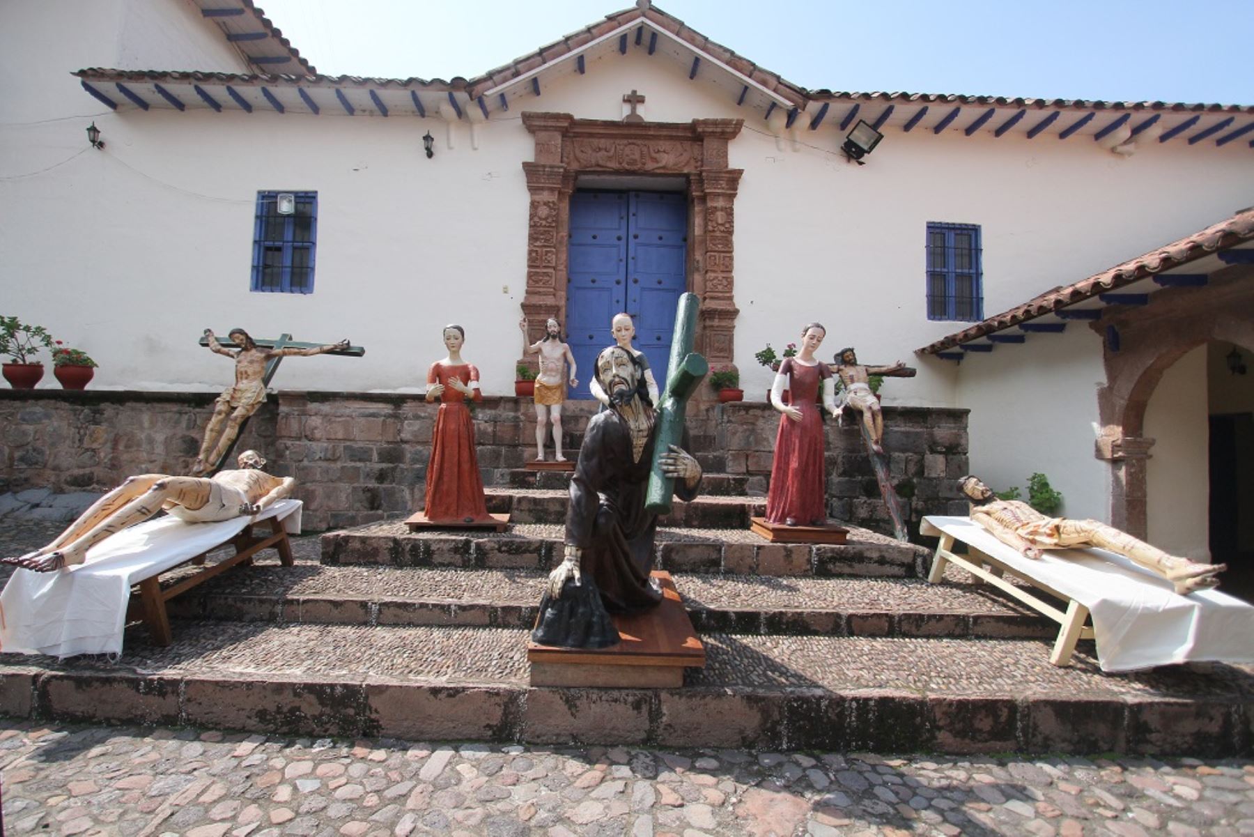 Restauran esculturas de origen colonial para actos por Semana Santa en Cusco y Apurímac. ANDINA/Percy Hurtado