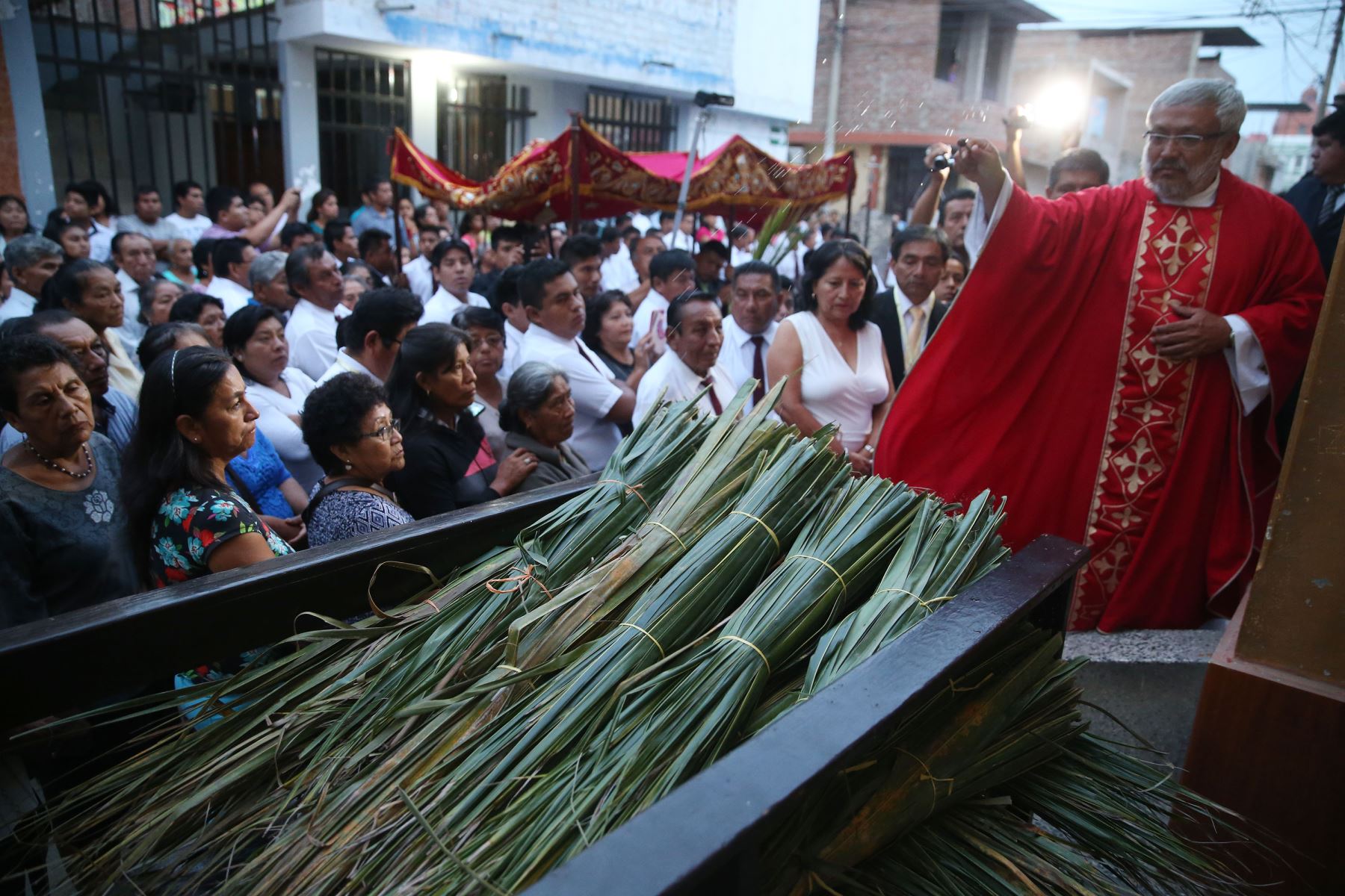 PIURA,PERÚ-ABRIL 09. Población de Catacaos celebra Domingo de ramos que marca el incio de la Semana Santa. Foto: ANDINA/Vidal Tarqui