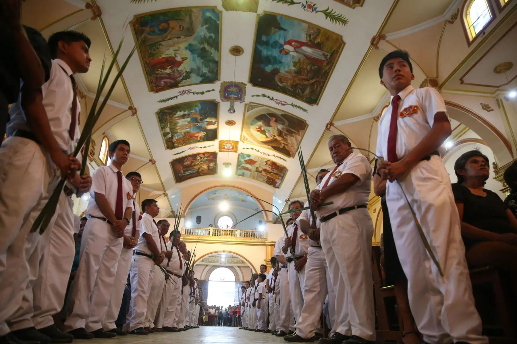 PIURA,PERÚ-ABRIL 09. Población de Catacaos celebra Domingo de ramos que marca el inicio de la Semana Santa. Foto: ANDINA/Vidal Tarqui