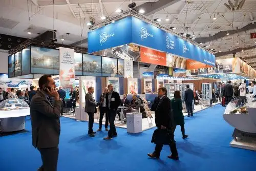 Pabellón peruano en Seafood Expo Global 2017 en Bruselas, Bélgica