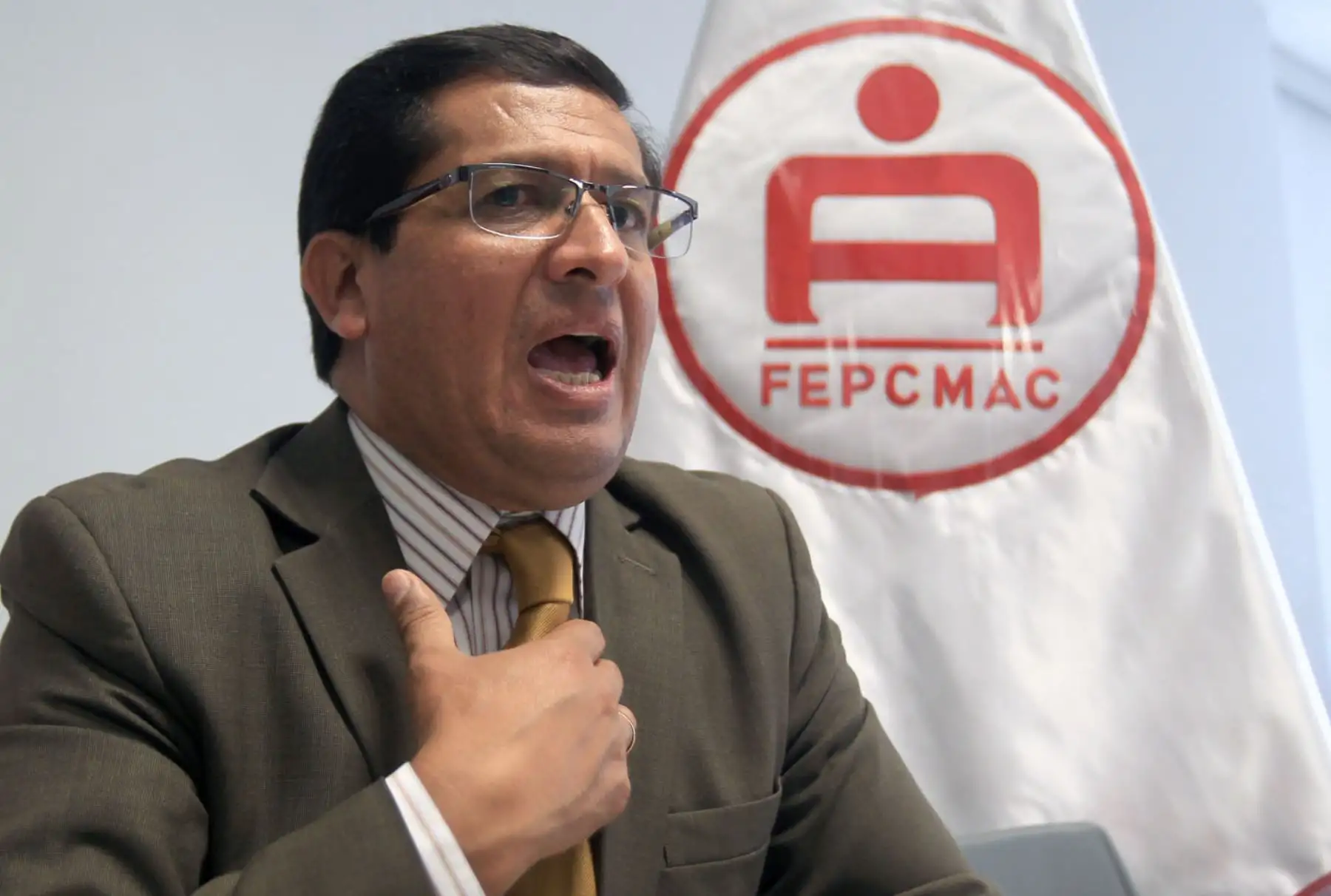 Presidente de la Fepcmac, Jorge Solís. ANDINA/Héctor Vinces