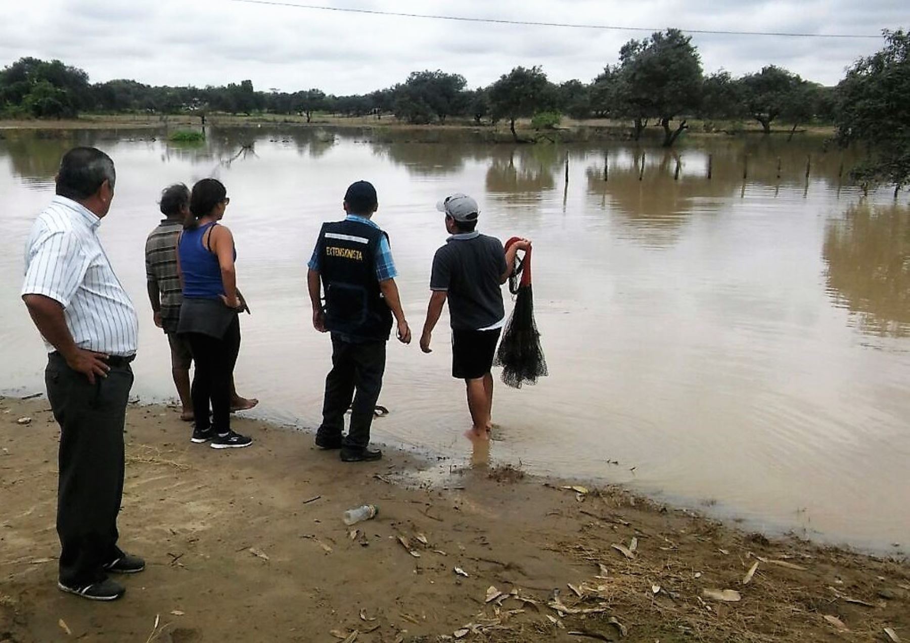 Autoridades de Lambayeque inspeccionaron laguna donde se impulsaría proyecto de tilapias para alimentar a los escolares de Olmos. ANDINA