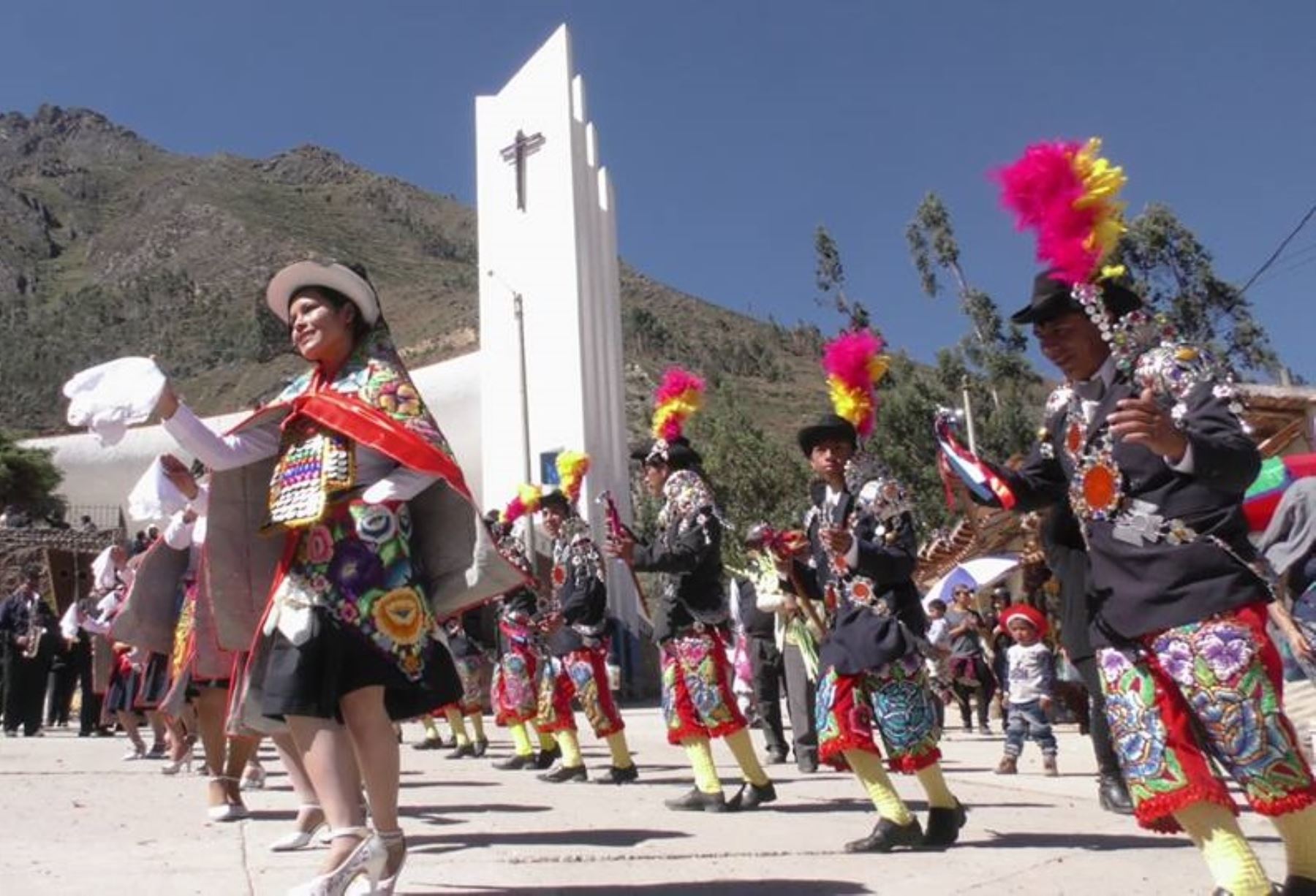 Cientos de peregrinos rinden tributo al Señor de Muruhuay en Tarma, Junín. ANDINA