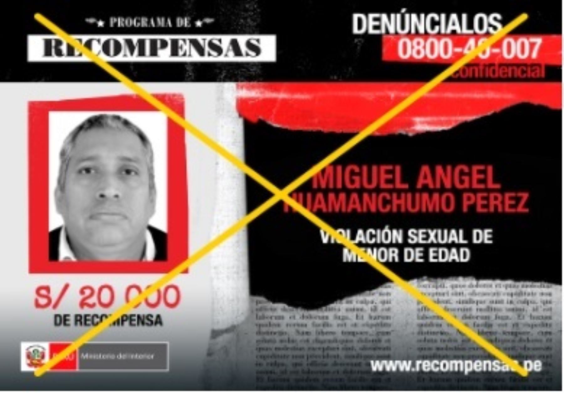 !5 agresores sexuales fueron detenidos en el último mes. Foto: Andina/Difusión