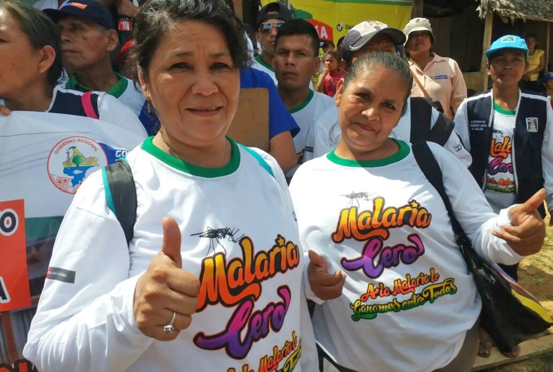 "A la malaria le ganaremos entre todos. Juntos la vamos a vencer. La meta es que para el 2021 hayamos eliminado a la malaria", sostuvo la ministra García ante decenas de pobladores y promotores de salud.