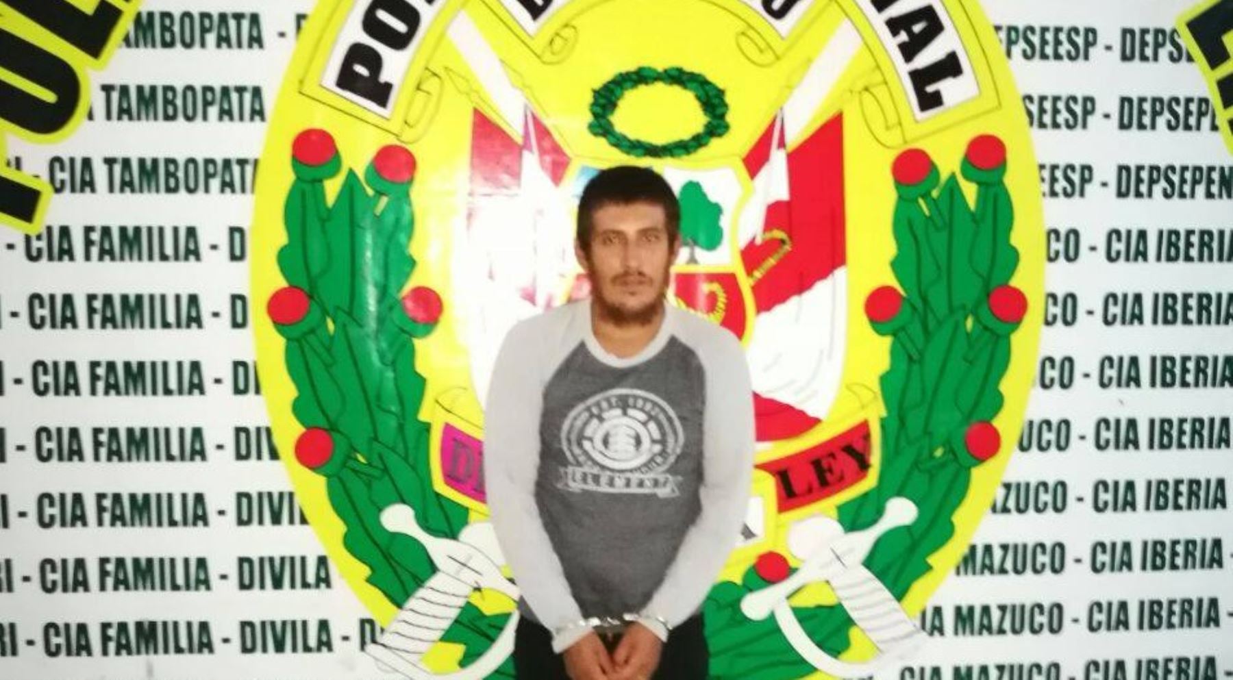 Policía Nacional del Perú capturó en Madre de Dios a Joseph Estrada Moreano (26), quien figuraba en la relación de los más buscados por el Ministerio del Interior (Mininter), por el delito de feminicidio.