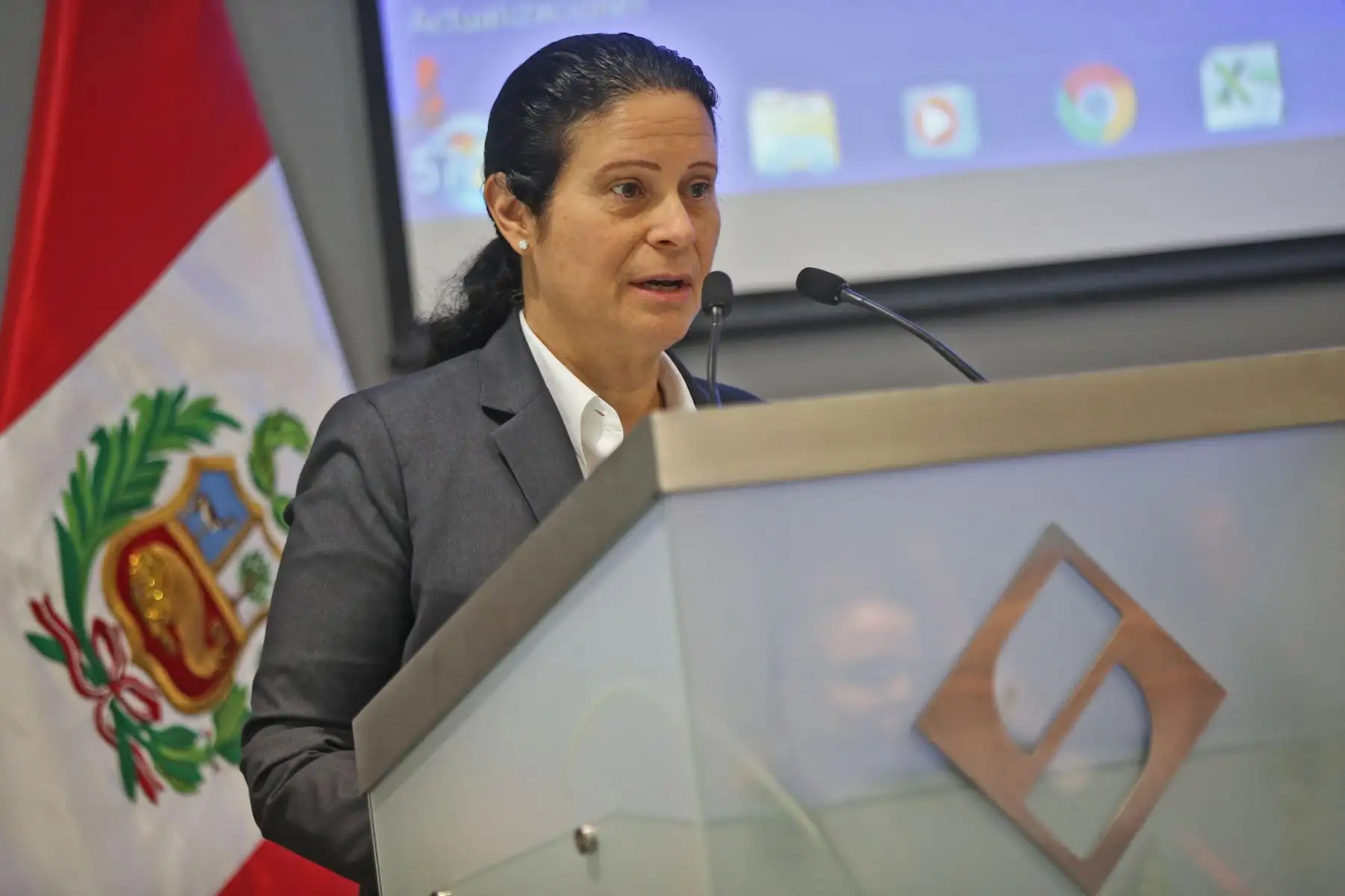 Jefa de la Superintendencia de Banca, Seguros y AFP (SBS), Socorro Heysen. Foto: ANDINA/archivo