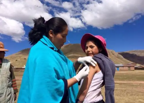 Vacunación contra la influenza a la población de Puno como parte del Plan Multisectorial ante Heladas y Friaje-Antes Perú. Foto: ANDINA/Difusión.