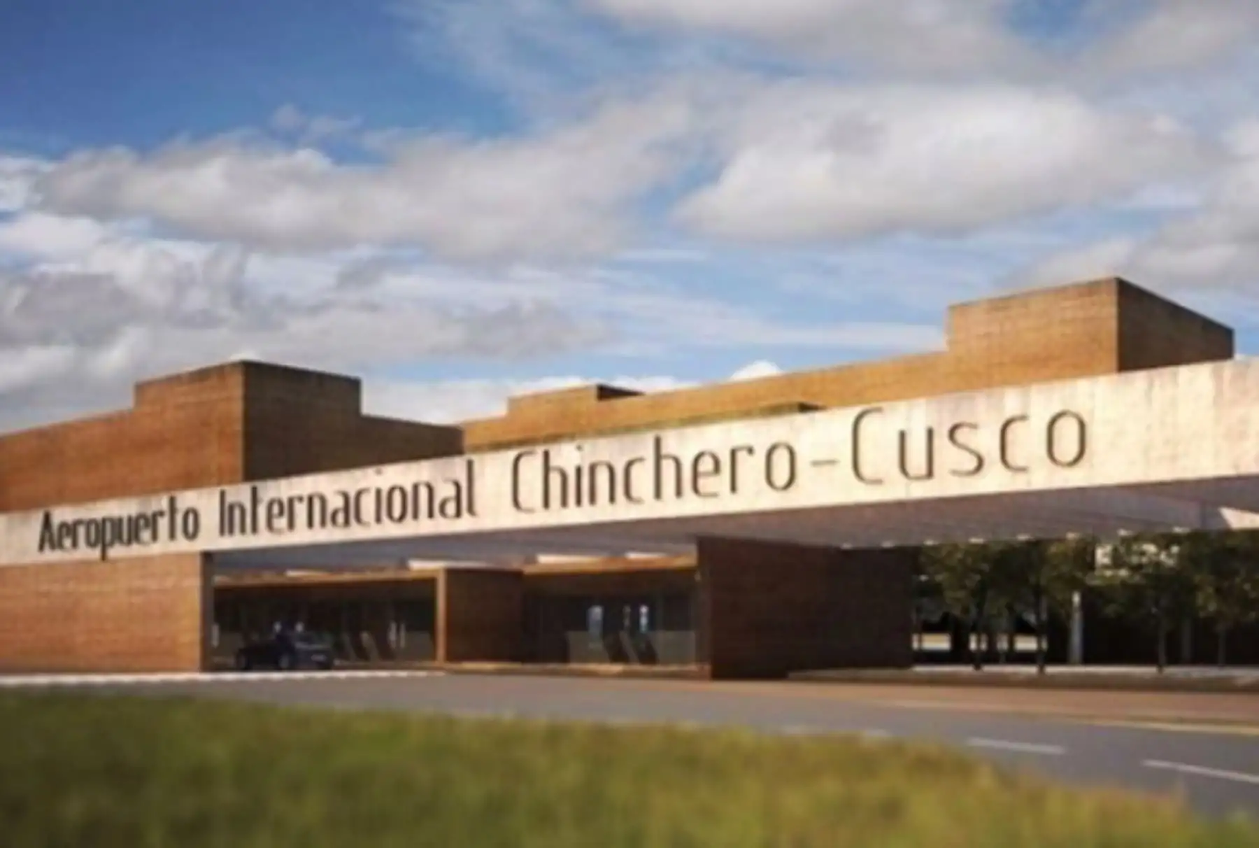 Frontis del proyecto del aeropuerto internacional Chinchero en Cusco.Foto: ANDINA/Difusión,