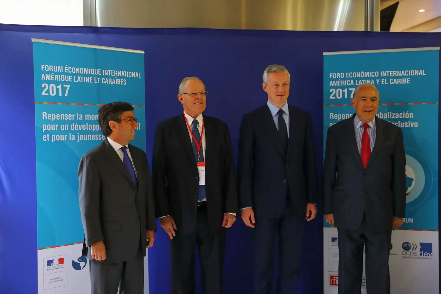 El presidente de la República, Pedro Pablo Kuczynski, participa en el Foro Económico Internacional de América Latina y el Caribe en París. Foto: ANDINA/ Prensa Presidencia