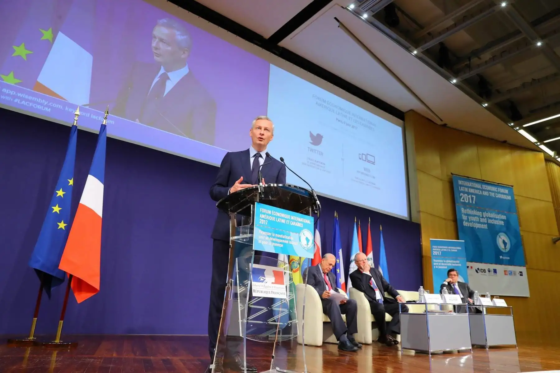 El presidente de la República, Pedro Pablo Kuczynski, participa en el Foro Económico Internacional de América Latina y el Caribe en París. Foto: ANDINA/ Prensa Presidencia