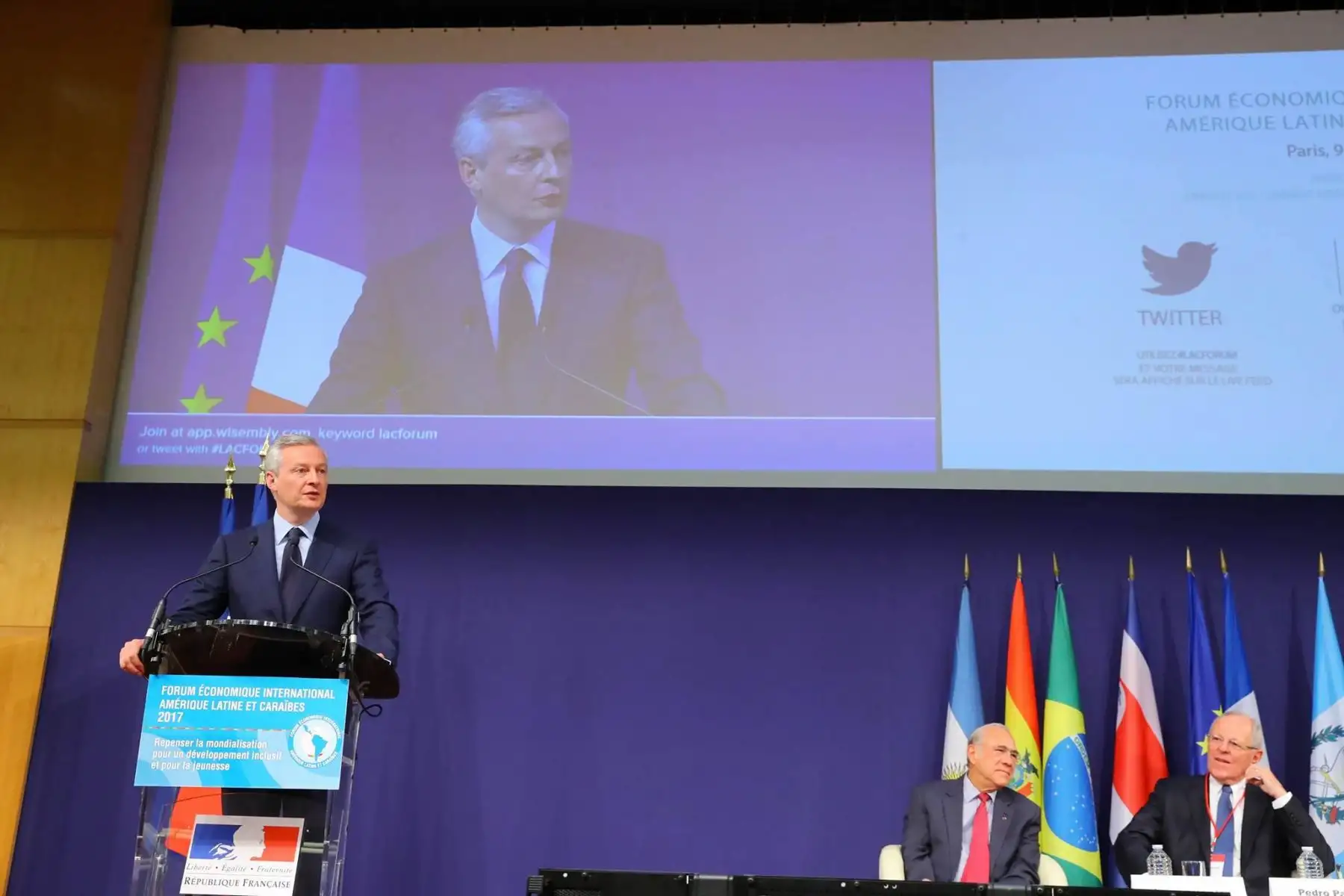 El presidente de la República, Pedro Pablo Kuczynski, participa en el Foro Económico Internacional de América Latina y el Caribe en París. Foto: ANDINA/ Prensa Presidencia