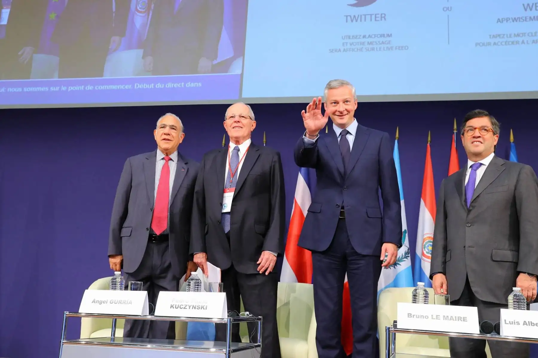 El presidente de la República, Pedro Pablo Kuczynski, participa en el Foro Económico Internacional de América Latina y el Caribe en París. Foto: ANDINA/ Prensa Presidencia