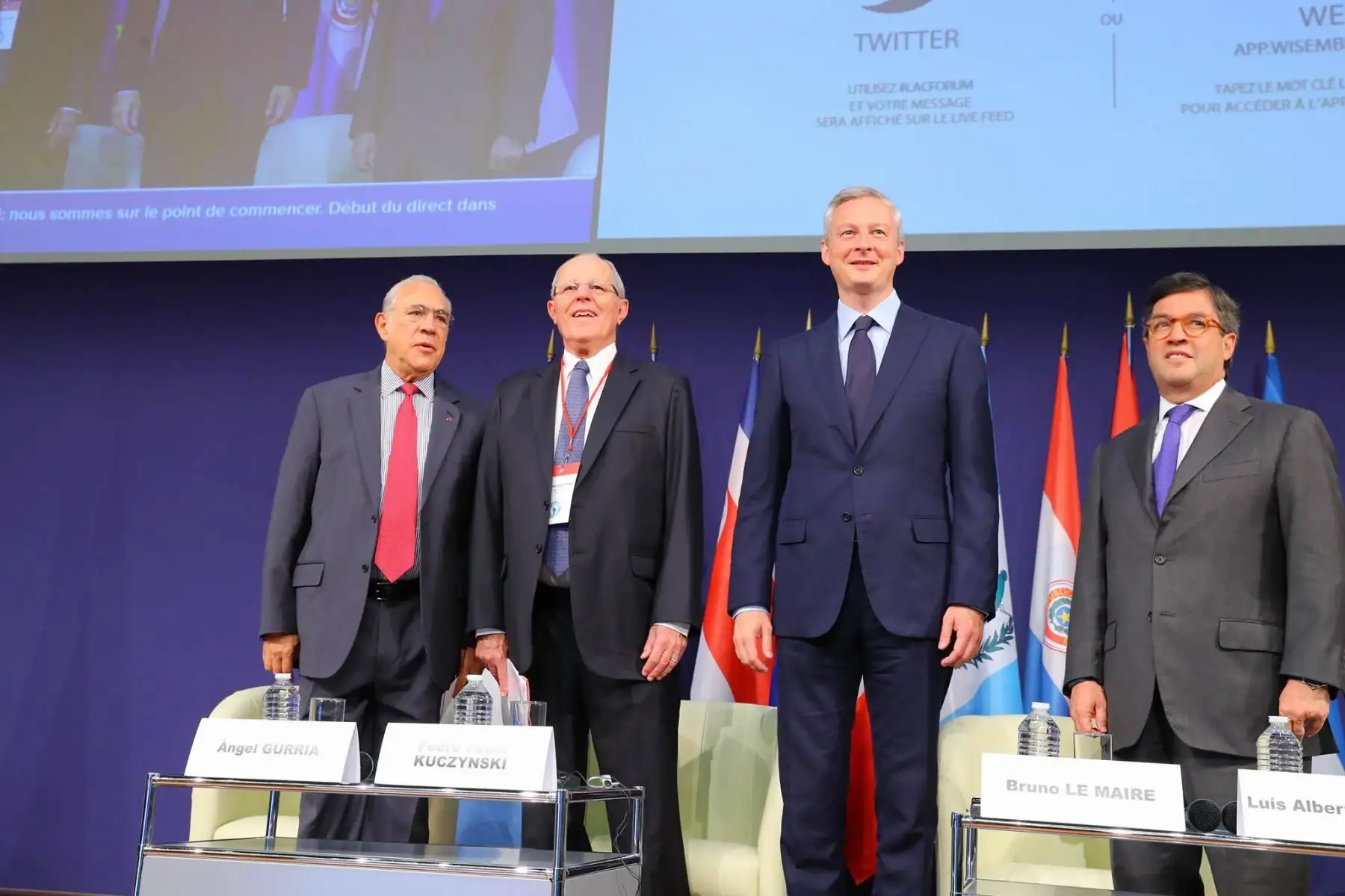 El presidente de la República, Pedro Pablo Kuczynski, participa en el Foro Económico Internacional de América Latina y el Caribe en París. Foto: ANDINA/ Prensa Presidencia