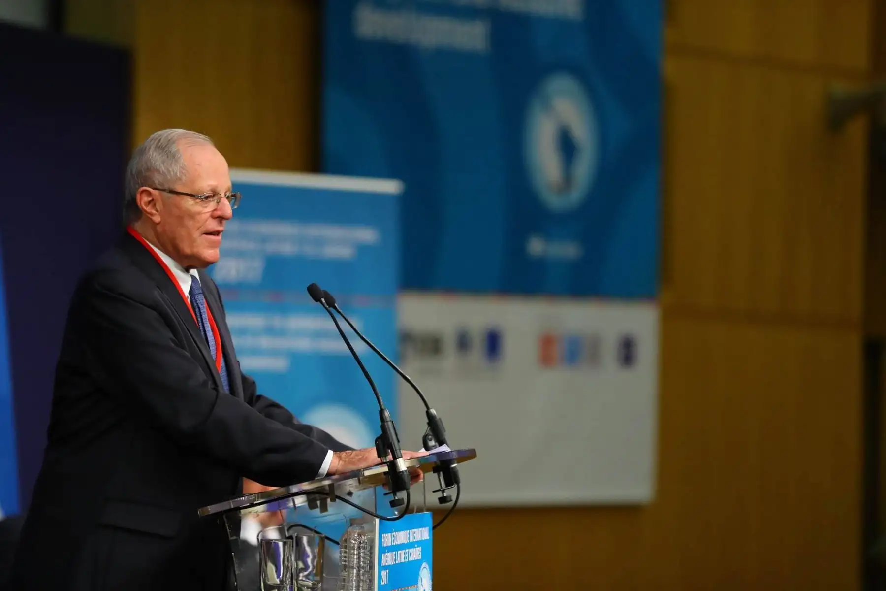 El presidente de la República, Pedro Pablo Kuczynski, participa en el Foro Económico Internacional de América Latina y el Caribe en París. Foto: ANDINA/ Prensa Presidencia