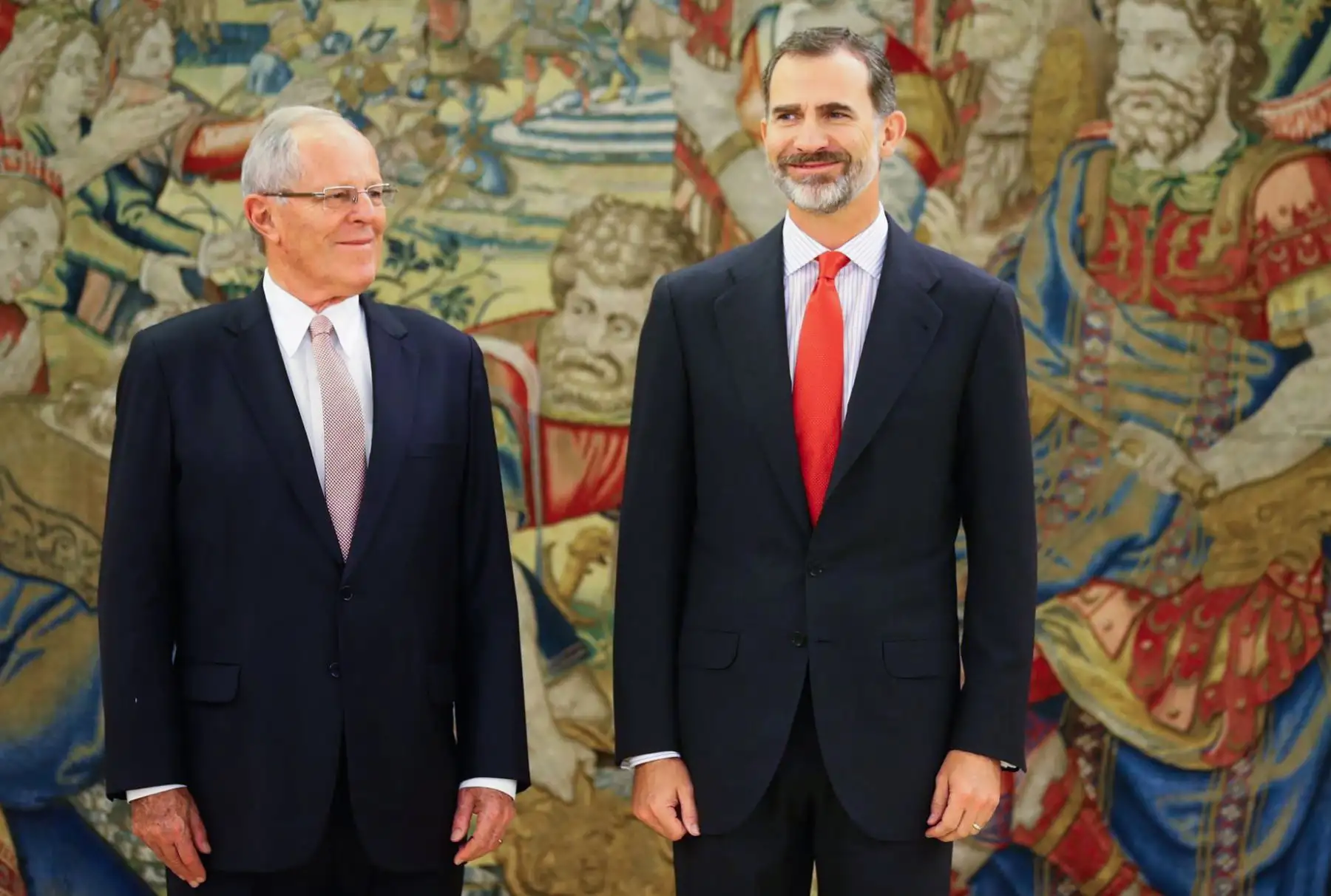 El jefe del Estado, Pedro Pablo Kuczynski, ser reúne con el rey Felipe VI en el Palacio de la Zarzuela, en el marco de la visita oficial que cumple en España. Foto: ANDINA/ Andres Valle - Presidencia