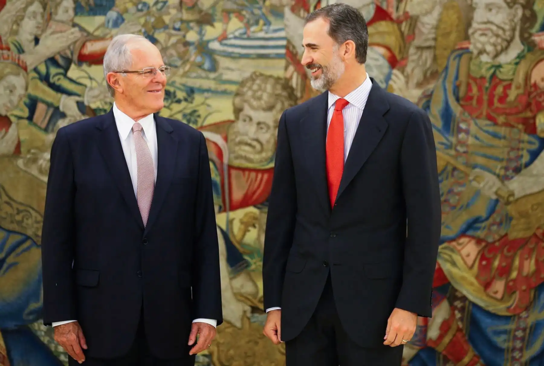El jefe del Estado, Pedro Pablo Kuczynski, ser reúne con el rey Felipe VI en el Palacio de la Zarzuela, en el marco de la visita oficial que cumple en España. Foto: ANDINA/ Andres Valle - Presidencia
