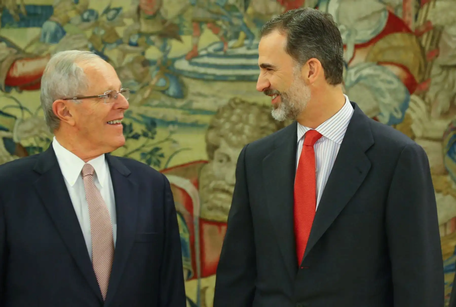 El jefe del Estado, Pedro Pablo Kuczynski, se reúne con el rey Felipe VI en el Palacio de la Zarzuela, en el marco de la visita oficial que cumple en España. Foto: ANDINA/ Andres Valle - Presidencia