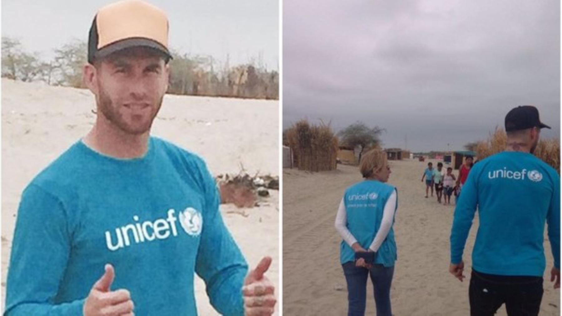 Sergio Ramos se encuentra en el Perú para visitar a niños damnificados por El Niño