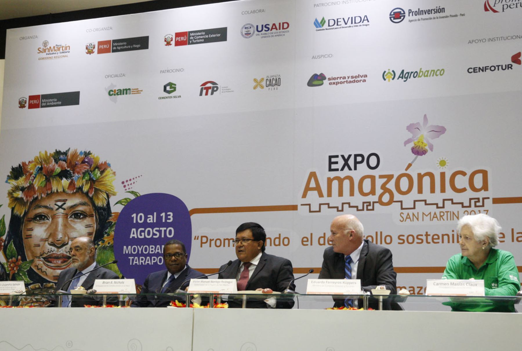 Lanzamiento de ExpoAmazónica 2017, a realizarse en la región San Martín del 10 al 13 de agosto. ANDINA/Eddy Ramos