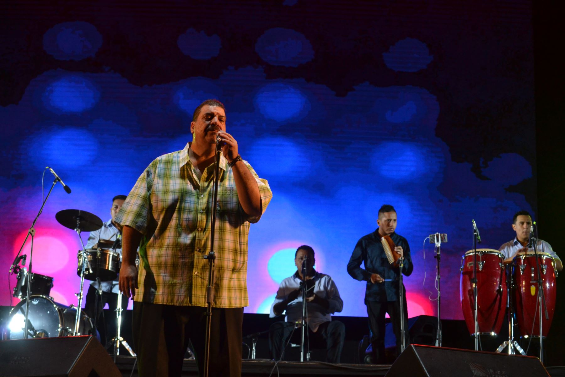 Maelo Ruiz cantó de principio a fin sus mejores temas. Foto cortesía: Marco Tapia.