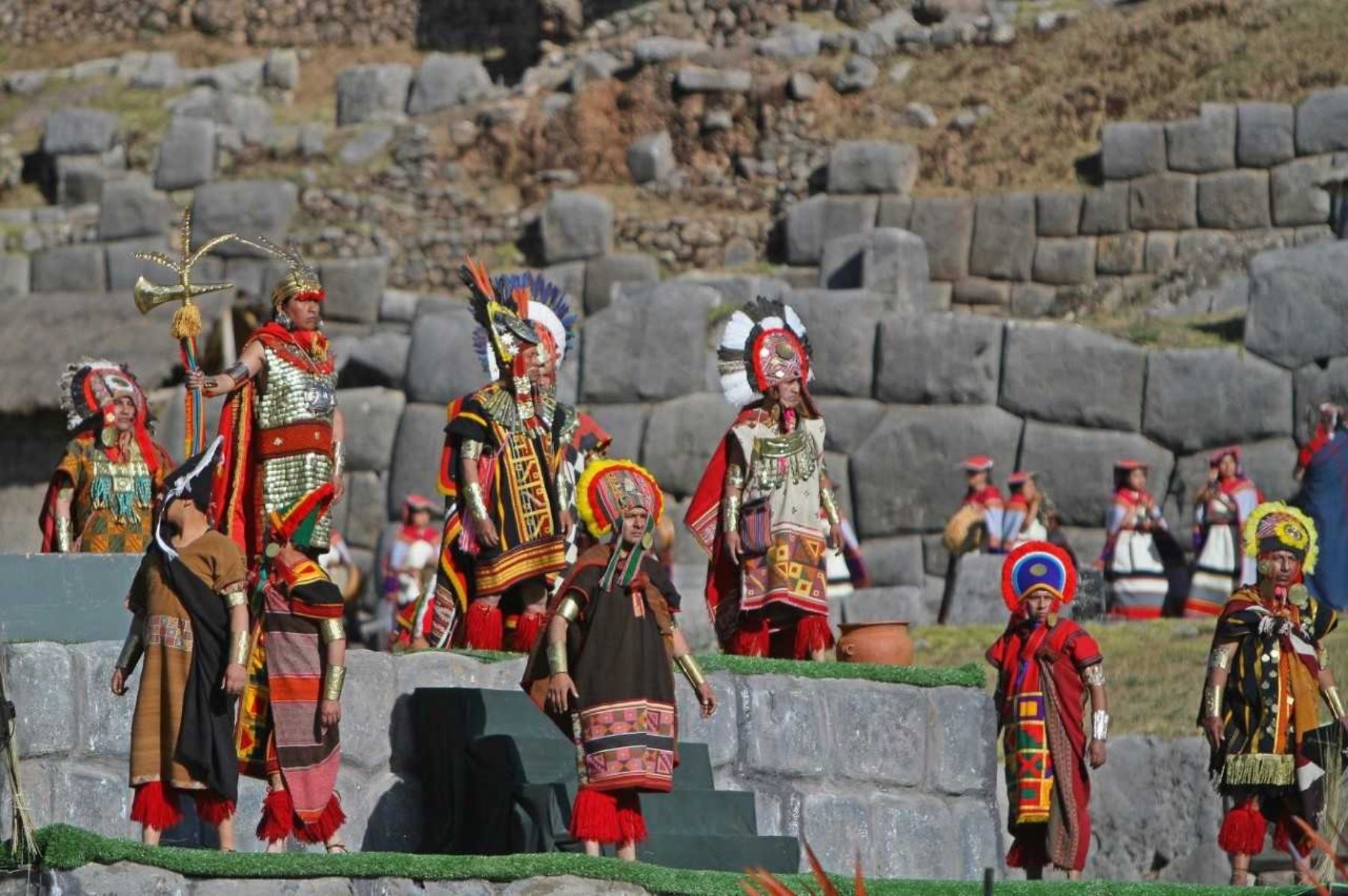 La escenificación del Inti Raymi en la explanada del parque arqueológico Sacsayhuamán, en Cusco, tendrá una duración de 80 minutos. Foto: ANDINA/Percy Hurtado Santillán.