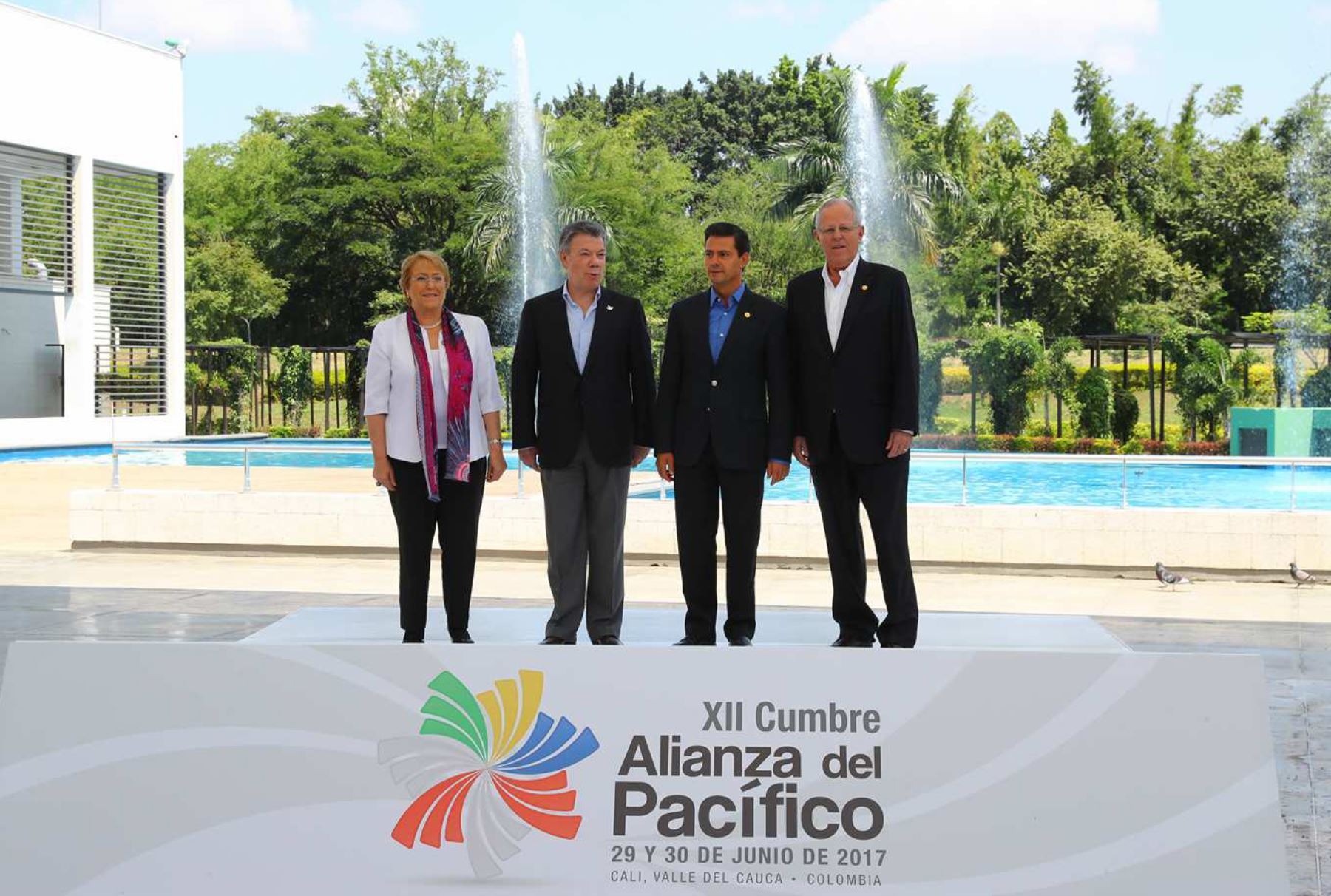 Fotografía oficial de la XII cumbre de la Alianza del Pacifico 2017.Foto:ANDINA/Prensa Presidencia