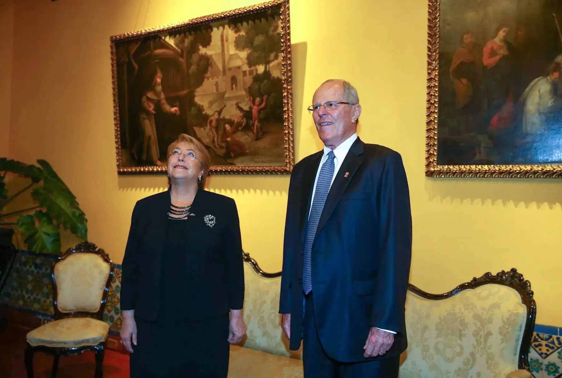 Los presidentes del Perú, Pedro Pablo Kuczynski, y de Chile, Michelle Bachelet, se reunen con empresarios de ambos países en la sede de la Cancillería, en el marco del Encuentro Presidencial y I Gabinete Binacional Perú-Chile. Foto: ANDINA/ Prensa Presidencia
