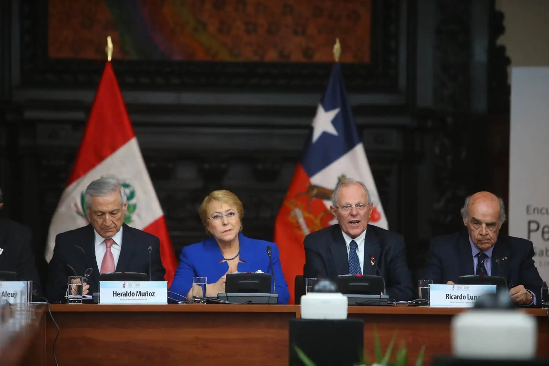 El presidente de la República, Presidente Kuczynski; y su homóloga chilena, Michelle Bachelet, participan en el I Gabinete Binacional Ministerial Perú-Chile, a realizarse hoy en Lima.Foto: ANDINA/ Prensa Presidencia