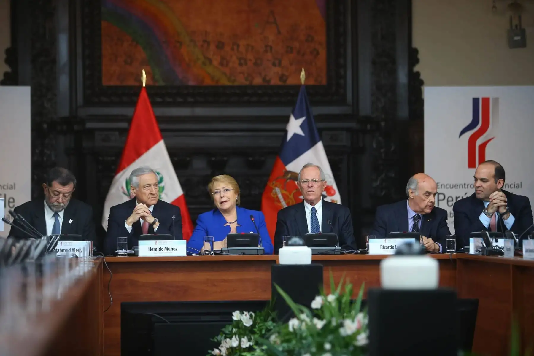 El presidente de la República, Presidente Kuczynski; y su homóloga chilena, Michelle Bachelet, participan en el I Gabinete Binacional Ministerial Perú-Chile, a realizarse hoy en Lima.Foto: ANDINA/ Prensa Presidencia