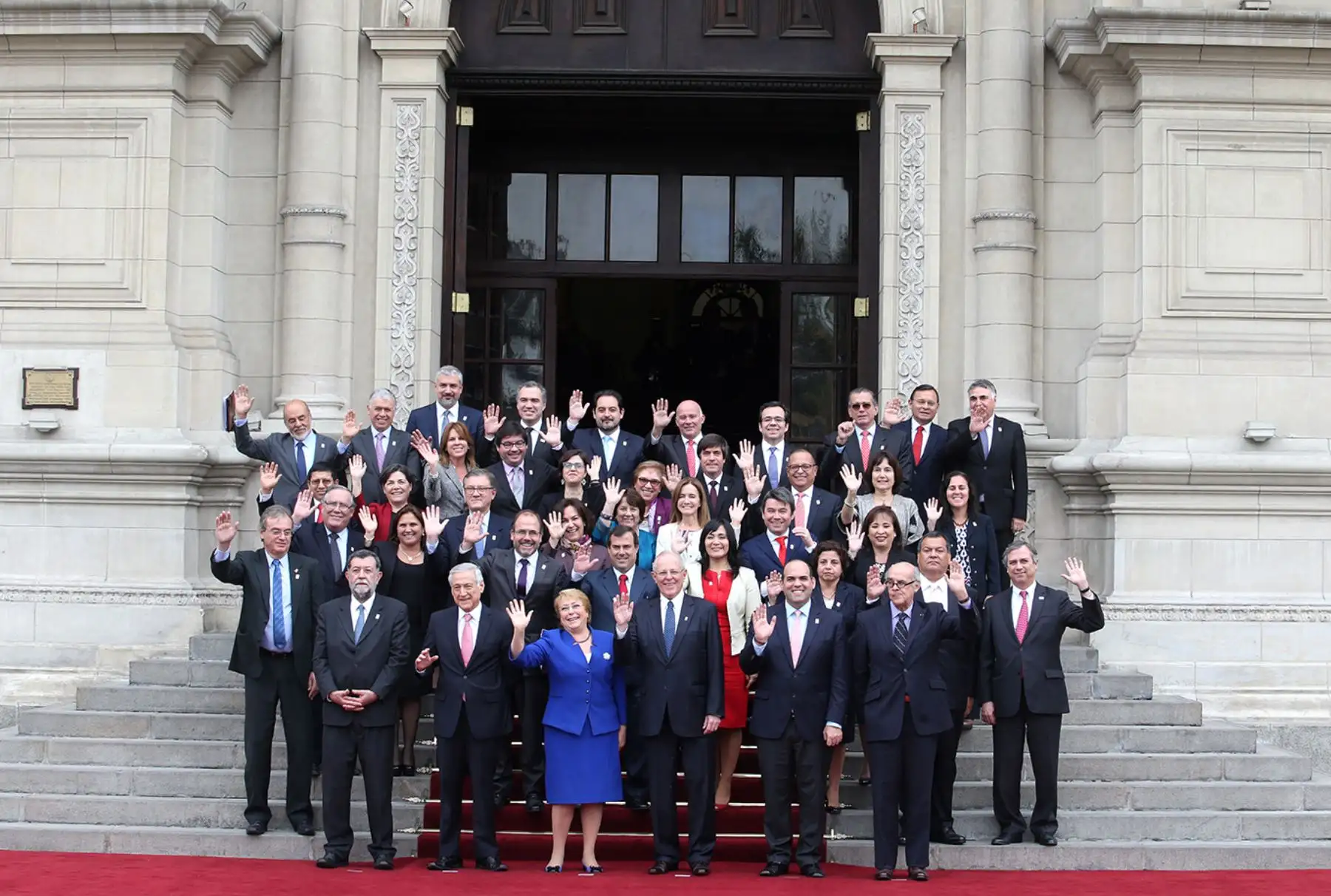 LIMA PERÚ, JULIO 07. Foto oficial del I Gabinete Binacional Ministerial Perú-Chile Foto: ANDINA/Melina Mejía